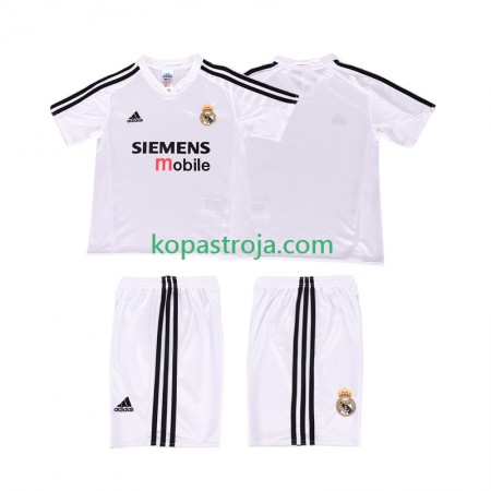 Billiga Fotbollströjor Real Madrid 2004 20025 Retro Barn Hemma tröja Kortärmad